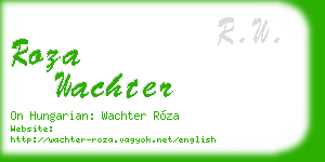 roza wachter business card